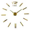 Large 3D Acrylic Wall Clock Minimalist Mirror DIY Decor Modern Clock for Home Decor - GZ203 Gold