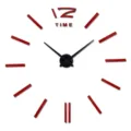 Large 3D acrylic DIY wall clock modern minimalist decorative mirror wall clock for home decor - GZ203 Red