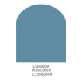 Adesivo murale arco boho carta da parati in PVC autoadesiva per decorazione soggiorno - TMS026: S / Azzurro