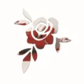 3D Rosen Acryl Spiegel Wandaufkleber Wohnzimmer Schlafzimmer Deko Selbstklebend - JM041 Silber