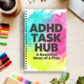 Ημερολόγιο οργάνωσης ADHD σημειωματάριο με ακουαρέλα, ημερήσιος οργανωτής για παραγωγικότητα. - Στυλ 3