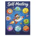 Kinderen educatieve cartoon sticker design blad met inspirerende thema's over zelfbeheersing. - Zoals getoond