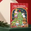 Χριστουγεννιάτικο σετ βιβλίων ζωγραφικής Advent, 24 μίνι χαριτωμένα βιβλία ζώων - Κόκκινο
