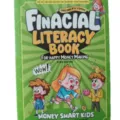 Gedetailleerd overzicht van de kinderboekcover over financiële geletterdheid met illustraties. - Groen / 100 pagina's