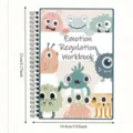 Children emotion regulation workbook spiral notebook with cute cartoon monster cover art - Multicolor