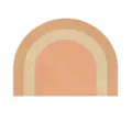Boho half circle rainbow wall sticker detail showing various size options and dimensions clearly. - TMS035