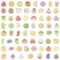 Set di adesivi carini con frutta e verdura cartone animato per laptop e custodie telefono. - Frutta e Verdura Carina - 526