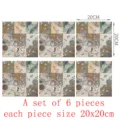 Stickers carrelage mosaique impermeable autocollants muraux lot de 6 pieces 20x20cm deco - MSC026-20cm Paquet de 6 Pièces