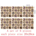 Stickers carrelage mosaique creatifs lot de 6 pieces 20x20cm mur et sol impermeable. - MSC027-20cm Paquet de 6 Pièces
