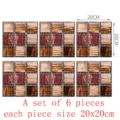 Stickers carrelage mosaïque 3D autocollants muraux imperméables lot de 6 pièces 20x20cm - MSC029-20cm Paquet de 6 Pièces