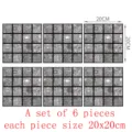 Mosaic tile stickers waterproof self-adhesive wall decor 6 pcs set 20x20cm for home DIY renovation. - MSC031-20cm 6 Pieces Pack