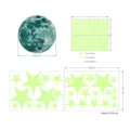 Glow in the dark moon star wall stickers luminous fluorescent bedroom decor 435pcs set - 20cm Combo / Green