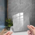 Grey marble tile sticker variant, waterproof self-adhesive floor wall decal for home decor. - DLS005 / 10 Pieces