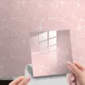 Pink marble tile sticker, waterproof anti-slip floor and wall sticker product variant. - DLS010 / 10 Pieces