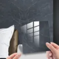 Dark marble tile sticker, waterproof wear-resistant floor wall sticker variant design. - DLS015 / 10 Pieces