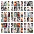 60pz Adesivi Diario Ragazza Stile Antico Alta Definizione Cover Telefono Decorazione - Ragazza in Stile Antico