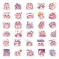 Set di adesivi impermeabili maialino rosa carino, perfetti per decorare diario e articoli. - Maialino Rosa A
