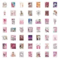 50pz adesivi cartone animato principessa rosa per custodia telefono diario cancelleria - 50 Pezzi/Confezione / Principessa Rosa Quotidiano