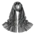 Foulard léger uni gris froissé, écharpe respirante pour femme printemps automne. - 14#