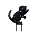 Black acrylic cat garden stake outdoor yard art silhouette decor for lawn backyard ornament. - Style A / Black