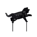 Black cat acrylic garden stake outdoor yard art lawn decoration cute animal silhouette decor - Style C / Black