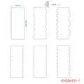 Transparenter Acryl Kuchenschaber Set mit 6 verschiedenen Streifen und gezahnten Kanten. - 6-teiliges Set