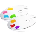 Clear Acrylic Paint Palette Transparent Art Palette for Watercolor Acrylic Painting Set - Two-Piece Set
