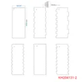 Transparentes Acryl Kuchenschaber Set, 6 Stk. Streifen Rand Glätter Backwerkzeuge. - 6-Teiliges Set (Mit Aufhängelloch)
