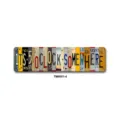 Vintage Blechschild Retro Bar Club Wanddekoration Autokennzeichen Collage Wandkunst Metall - Vintage Autokennzeichen Stil (TM8001-4)