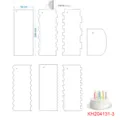 Klares Acryl-Kuchengloetzer-Set mit Streifendesigns, unverzichtbare Backwerkzeuge für Torte. - 7-Teiliges Set (Mit Aufhängelloch)
