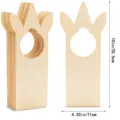 Unbehandelter hölzerner Einhorn Türhänger Rohling DIY Hängeschild Dekoration 25.5cm - Stil B