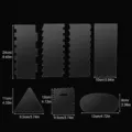 Transparente Acryl Torte Schaber Set Glätter Kuchenrand Deko Backen Werkzeug Größentabelle - Dreiecksbrett Kombination / 7-teiliges Set