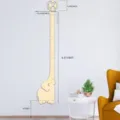 Holz Kinder Messlatte Elefant Design Wandtattoo Kinderzimmer Deko Wachstumslineal für Wand. - Stil D Elefant Größenmesslatte