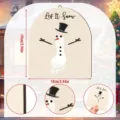 Wooden Christmas Baby Footprint Snowman DIY Wall Hanging Holiday Party Photo Prop Decor - Style #6