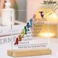 Plaque citation de motivation en acrylique transparent avec socle en bois bureau. - 78 / 10*10*0.3（单个亚克力片）