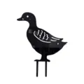 Acrylic black duck garden stake yard art silhouette for outdoor lawn patio decor. - Style B / Black