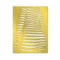 3D golden acrylic mirror wall sticker featuring artistic female body lines for modern home decor. - S / 2mm Gold