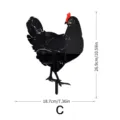 Acrylic chicken yard art garden stake outdoor decoration backyard lawn ornament detail view - Style C