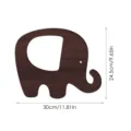 Wooden elephant wall sticker for kids bedroom decor, cute animal design wood board, 30x24.5cm - MZ136: Style A (Elephant) / With Double Sided Tape