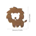 Wooden lion wall sticker for kids bedroom decor, cartoon animal wooden board for home decoration. - MZ136: Style B (Lion) / With Double Sided Tape