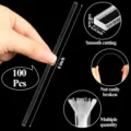 Acryl Kuchen Staebchen klare quadratische Riegel 6 Zoll Basteln DIY Dessert Party Cocktail - 15cm / 100 Stk.