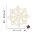 Holz Rohling Weihnachten hohl Schneeflocke Ornament DIY unvollendeter Baum hängender Anhänger - Schneeflocke Stil 1 (LT395-1) / 10er Pack