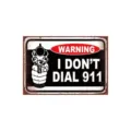 Vintage metal tin sign warning wall art American style decorative plaque for home bar decor - 30*20 / C038