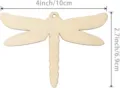 Unvollendet holz libelle rohling ornamente mit loch fur diy handwerk party dekoration. - Libelle / 20 Stück Set