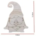 Unbehandelte Holzgnom Rohlinge DIY Weihnachtsornament zum Bemalen Heimdekoration Basteln - Größe 4 / 10er Pack