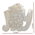 Unfinished wooden Christmas gnome JOY cutout DIY blank wood craft for holiday home decoration - Size 6 / 10 Pieces/Pack