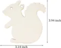 Wooden Squirrel Blank DIY Craft Ornament Hanging Wooden Slice Decoration Style Variant - Squirrel