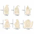 Christmas unfinished wooden gnomes DIY craft blank wood slice hanging ornament size chart - 24 Piece Collection