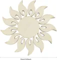 Unfinished wooden sun cutout blank DIY craft slice natural wood pendant home party decoration - Sun