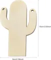Unfinished wooden cactus shape cutout blank DIY craft ornament for party decoration - Cactus